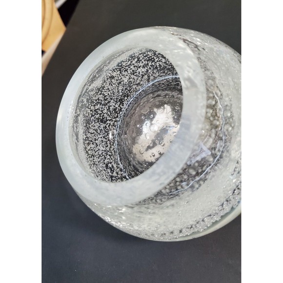 Art Glass Oil Lamp Decorative Ornament Clear Controlled Bubbles Home Decor Gift - Picture 6 of 7